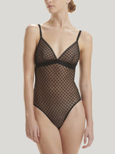 SHEER LOGO BODYSUIT