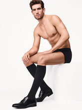 HOMBRE COTTON VELVET KNEE SOCKS BLACK 31066_7005_100