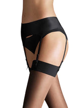 satin stocking belt essential black
