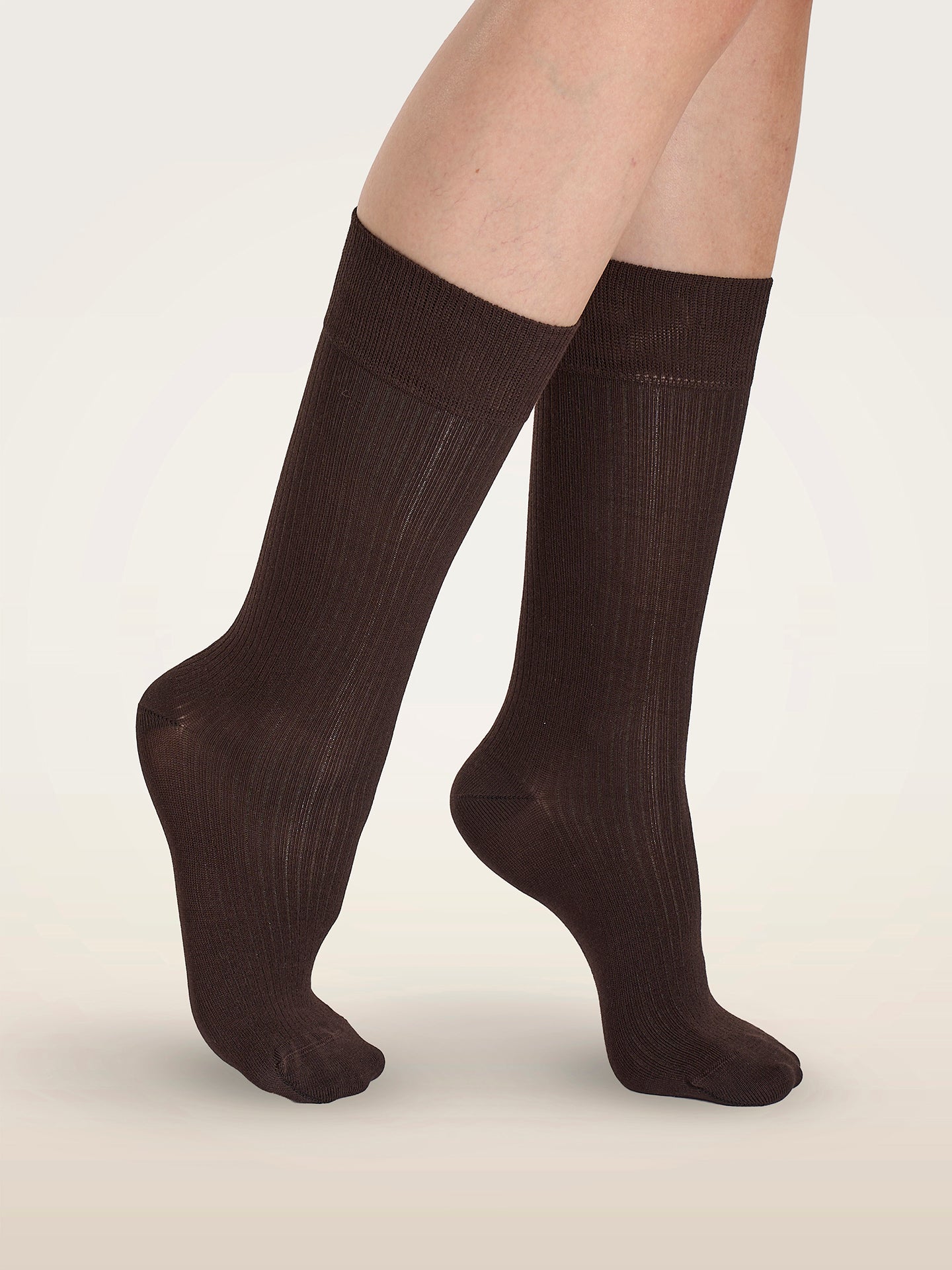 RIBBED STRETCH COTTON SOCKS