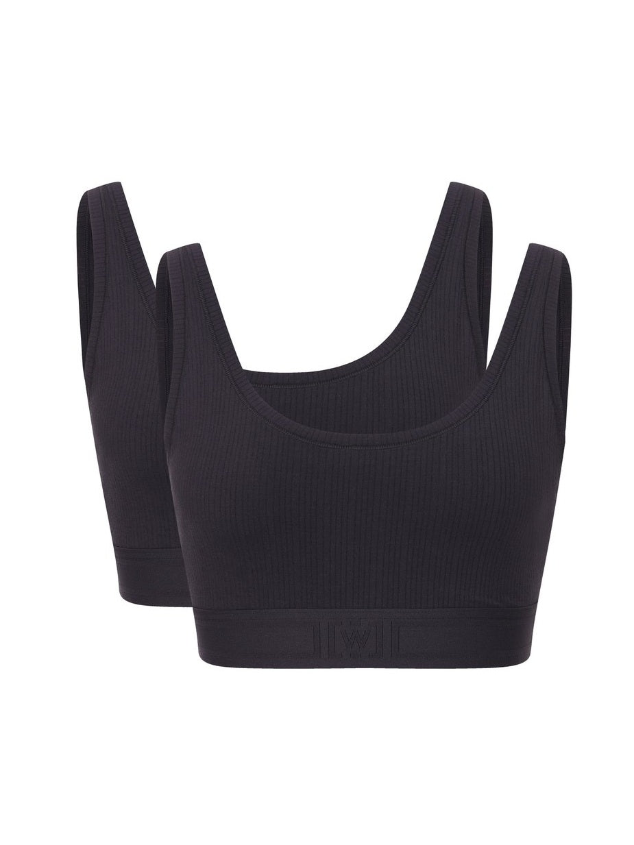 BEAUTY COTTON CROP TOP BRA DUO PACK