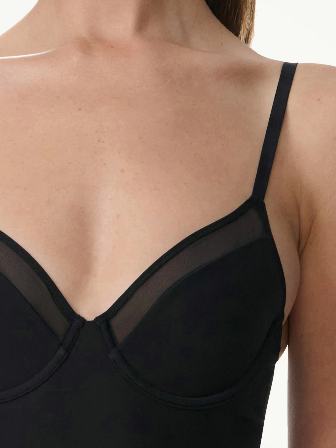 SHEER OPAQUE BODYSUIT