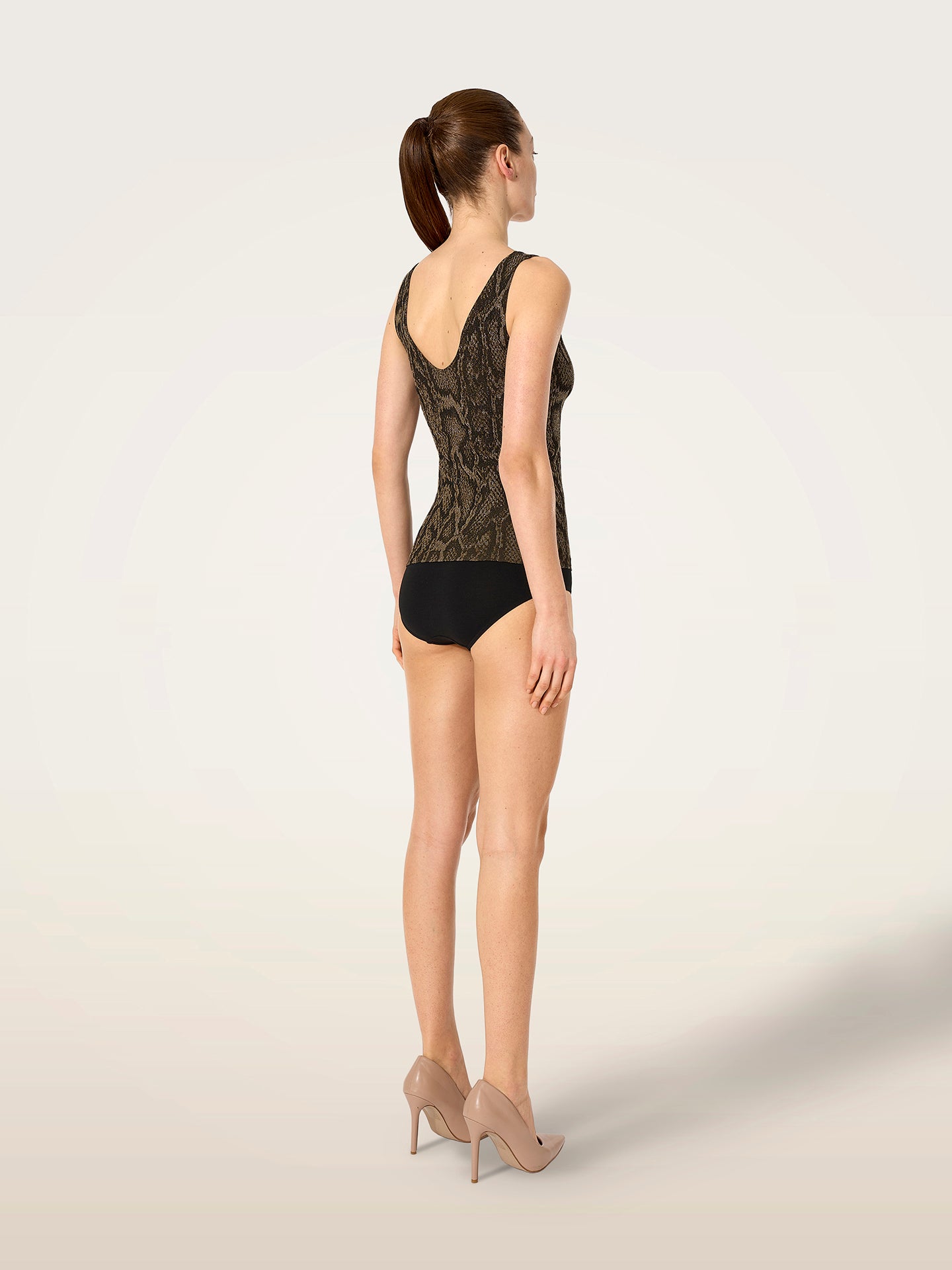 SHIMMERING PYTHON TOP SLEEVELESS