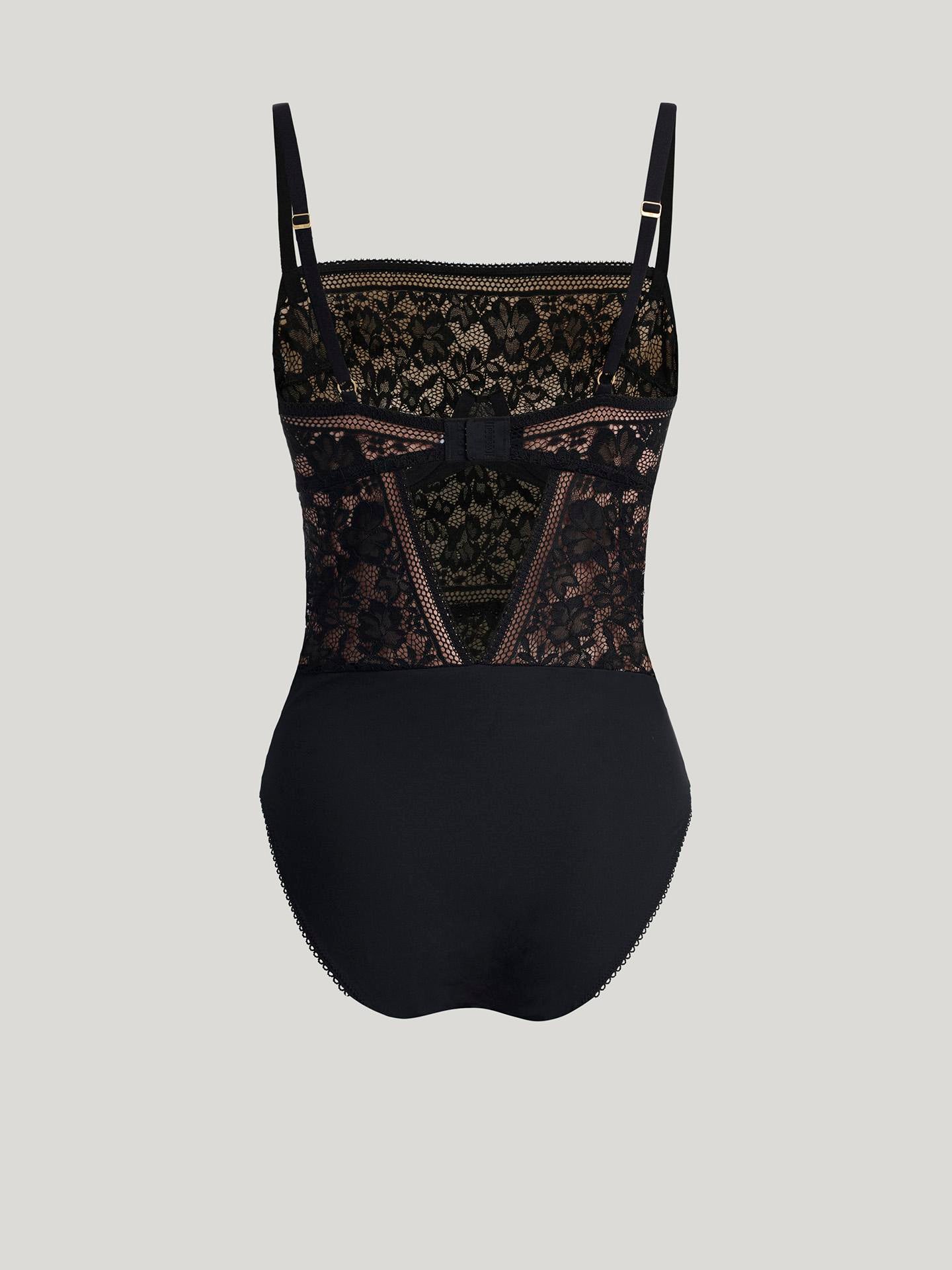 STRAIGHT LACED SHAPING BODYSUIT