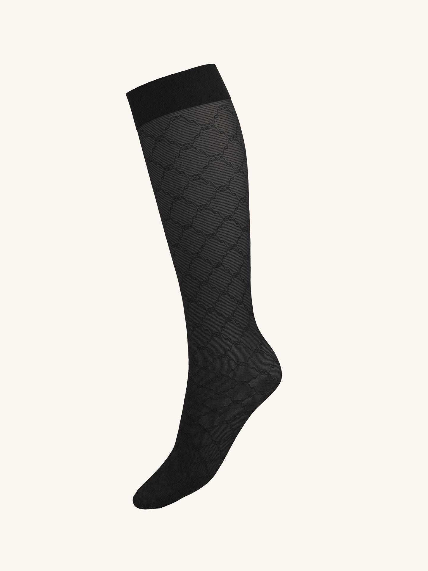 SHEER PATTERN KNEE HIGHS