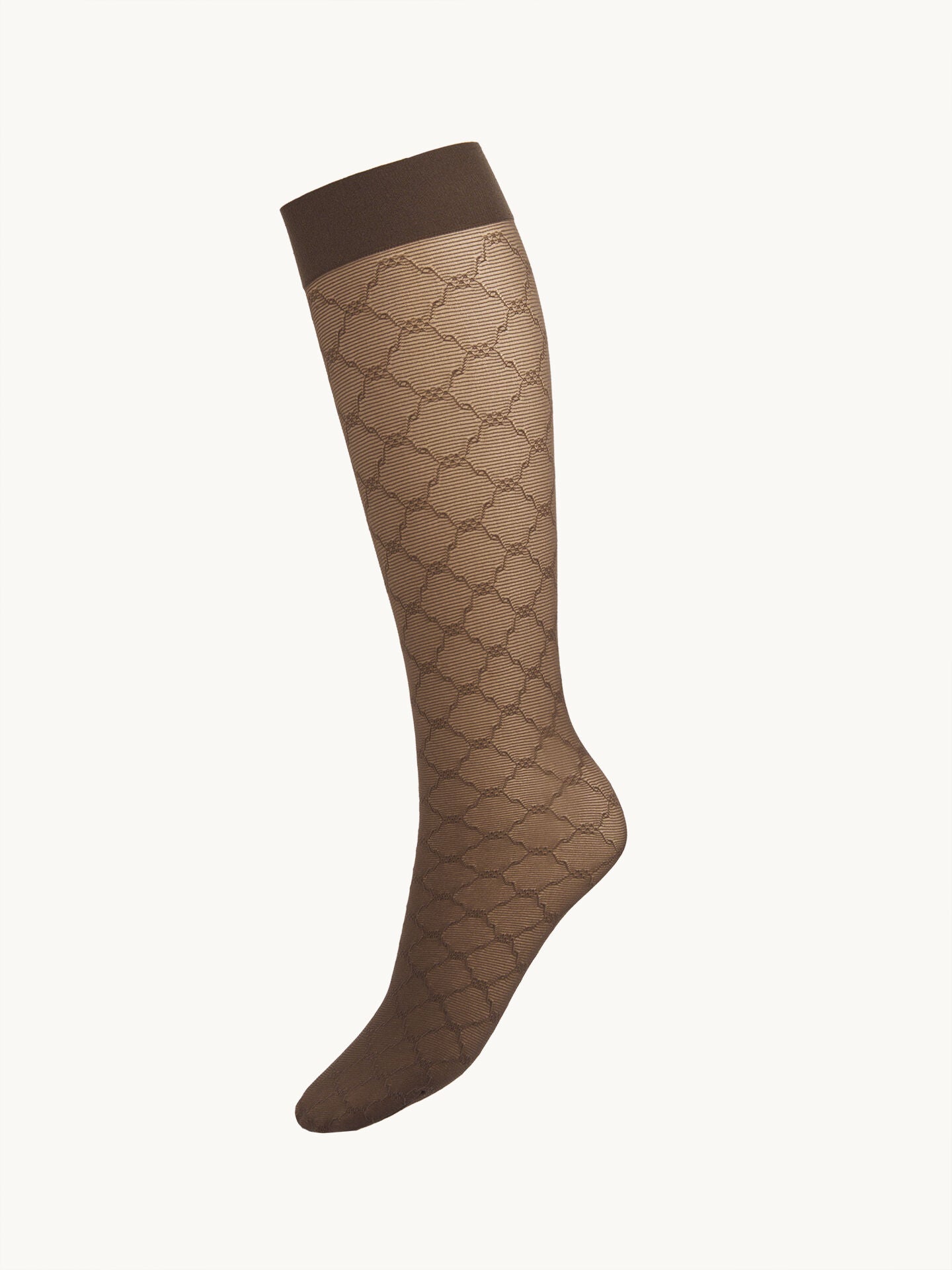 SHEER PATTERN KNEE HIGHS