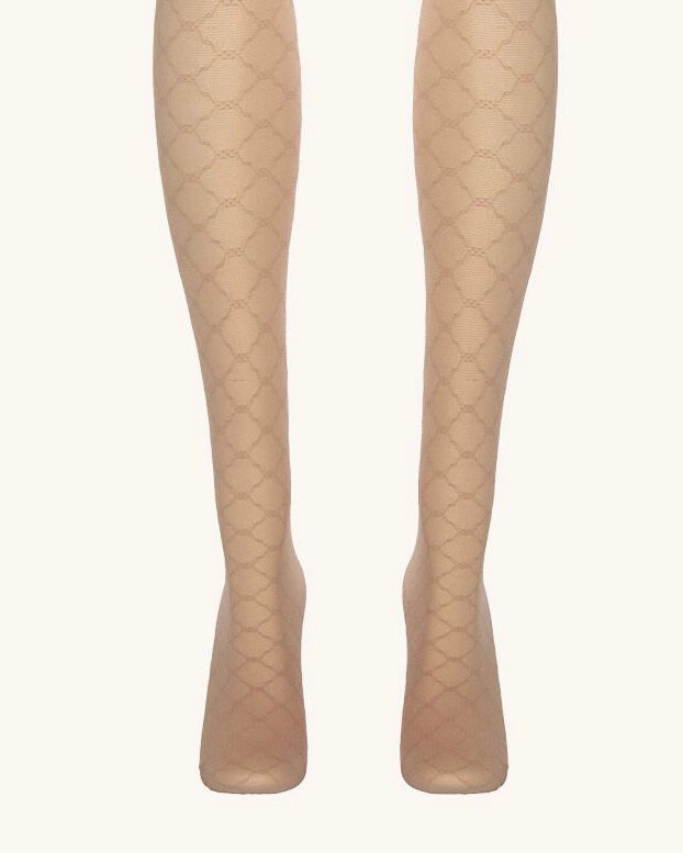 SHEER PATTERN KNEE HIGHS